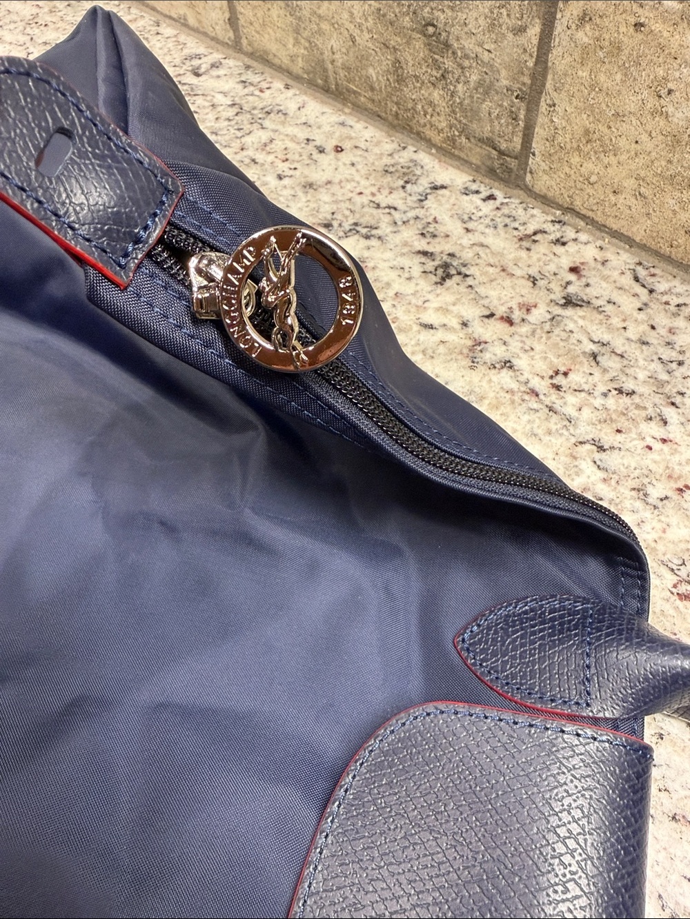 Longchamp Navy Le Pliage Club Extra Large Travel Bag. - Picture 9 of 15